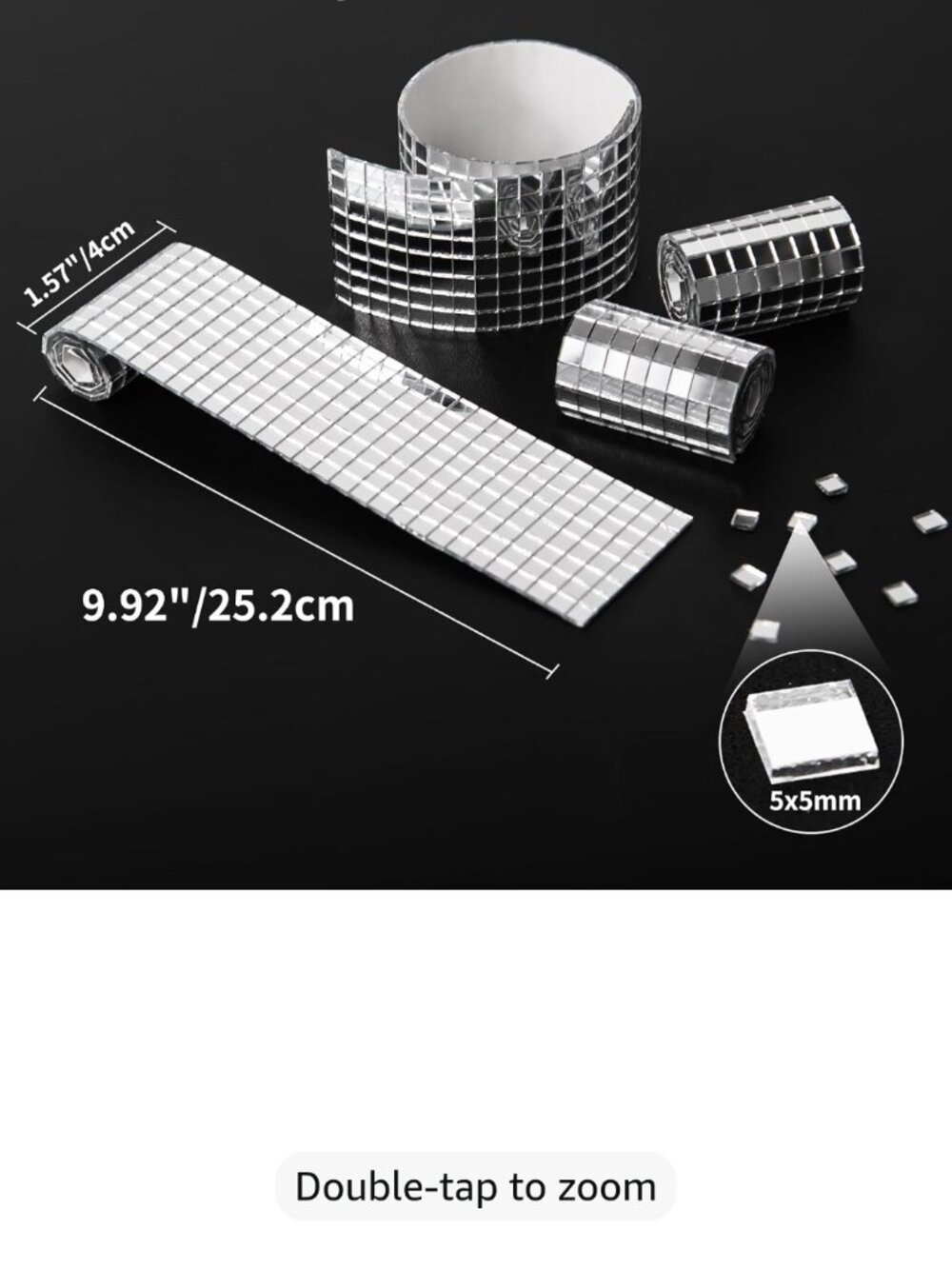 Bulk Lot of Self-Adhesive Mosaic Mirror Tiles Square Sticker Tiles DIY Crafts